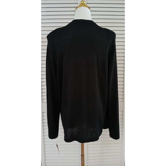 NWT Elementz Women's LARGE Black Sweater Tank Sequin One Piece Long Sleeve Work - Picture 6 of 11